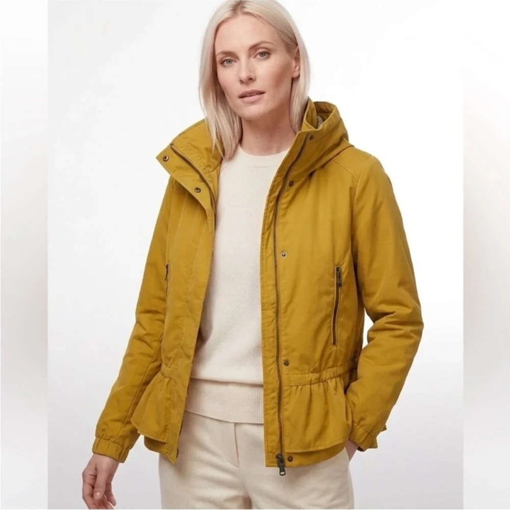 Zara Yellow Peplum Utility Jacket Size Small - Picture 1 of 12